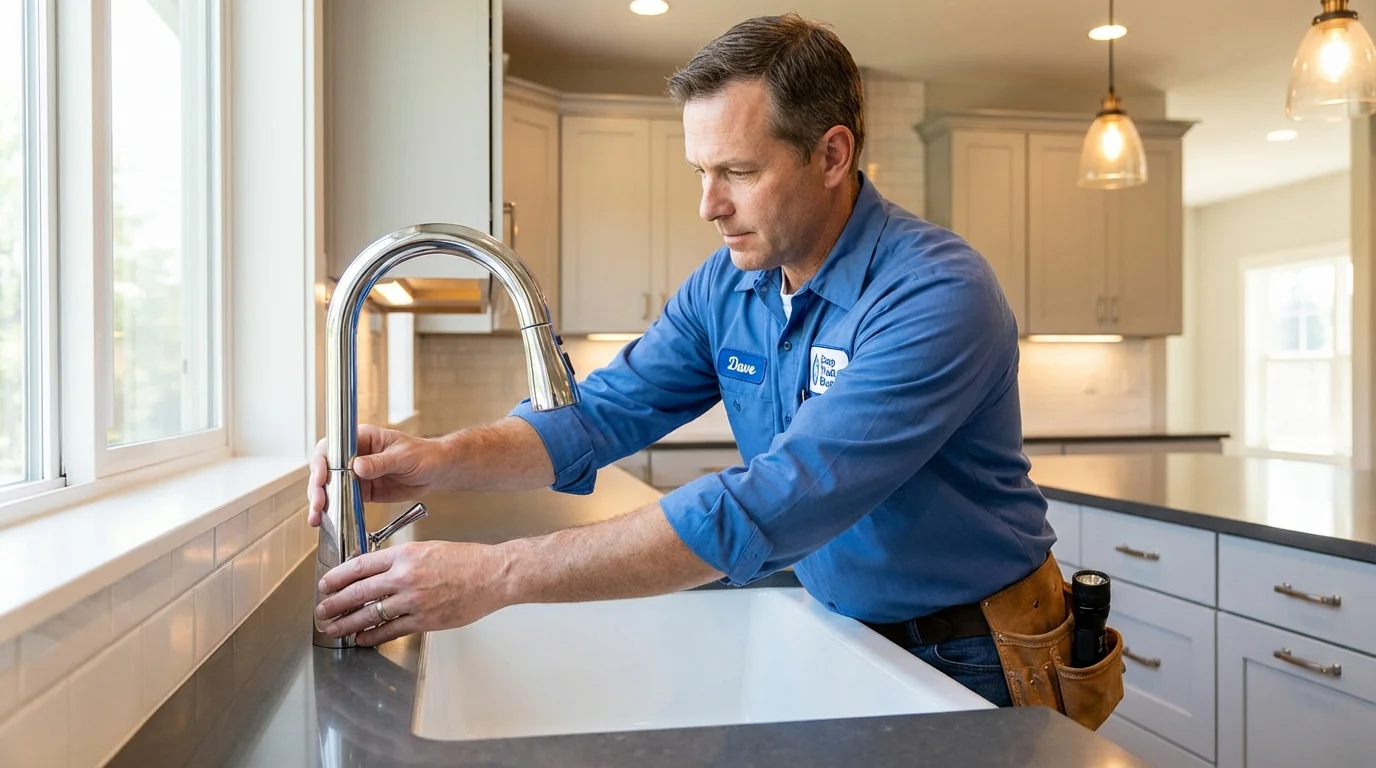 Kitchen faucet installation by Johns Plumbing LLC in Bear Creek